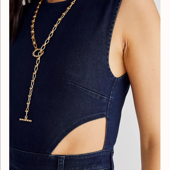 WeWoreWhat Jumpsuit 2 - stretchy dark denim - Picture 4 of 5